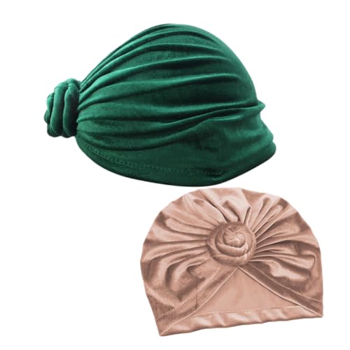 GALPADA 2stücke Stylische Turban-kappen Für Frauen Weiche Und Bequeme Kopfbedeckung Mit Elegantem Blumenmuster Für Alltag Oder Besondere Anlässe Aus Hochwertigem von GALPADA