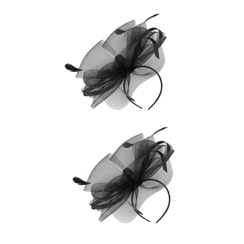 GALPADA 2stücke Tea Party Fascinator Haarreif Für Frauen Elegantes Mesh-headpiece Mit Federn Für Hochzeiten Partys Und Besondere Anlässe Vielseitig Einsetzbar Als Haarclip Oder von GALPADA