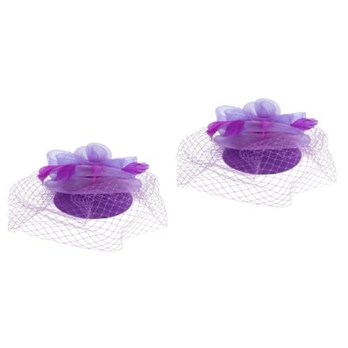 GALPADA 2stücke Tea Party Fascinator Hut Für Damen Elegantes Hochzeits-headband Mit Federn Und Netz Für Bankette Und Besondere Anlässe Vielseitig Einsetzbar Als Haarschmuck Für Braut von GALPADA