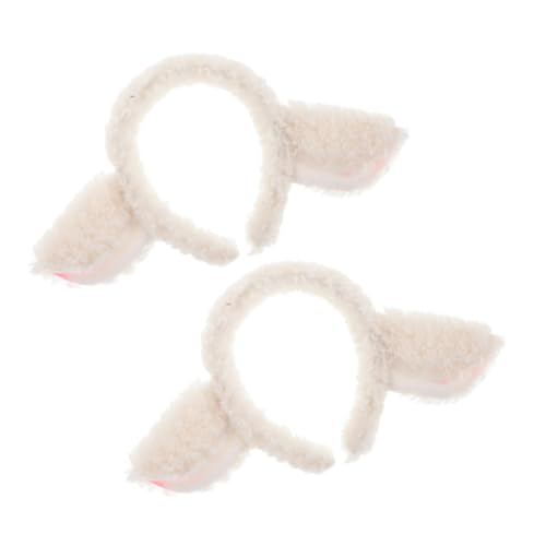 GALPADA 2stücke Teiliges Süße Plüsch Schafohren Haarreif Für Weiche Cartoon Tierkopfbedeckung Für Partys Cosplay Und Aufführungen Für Mädchen Und Tier- -events von GALPADA