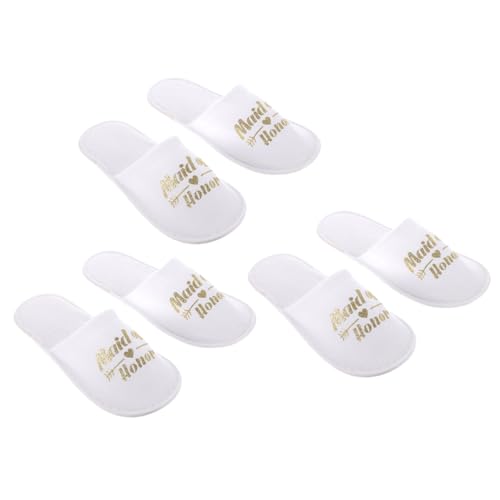 GALPADA 3 Paare Geschlossene Stoff-hausschuhe für Hochzeitsparty und Pyjamaparty Bequeme Leichte Einweg-slipper für Brautjungfern und Gäste für Tanzfüße und Hotelgebrauch von GALPADA