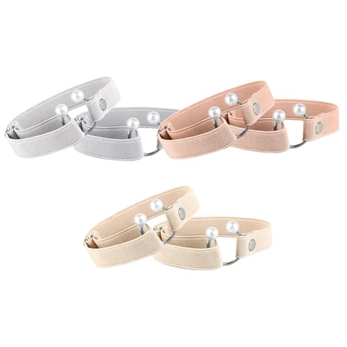 GALPADA 3 Paare Verstellbare Fersenriemen für Damen High Heels Rutschfeste Knöchelriemen mit Fixierschnalle Austauschbare Schuhbänder in Beige und Rosé Elegantes High Heel Zubehör von GALPADA