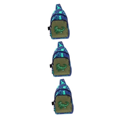 GALPADA 3 STK Dinosaurier-gürteltasche Für Kinder Cartoon-Rucksack Bauchtasche Cartoon-rucksäcke Umhängetasche Für Kinder Süßer Rucksack Junge Nylon Sporttasche Karikatur Kleinkind von GALPADA