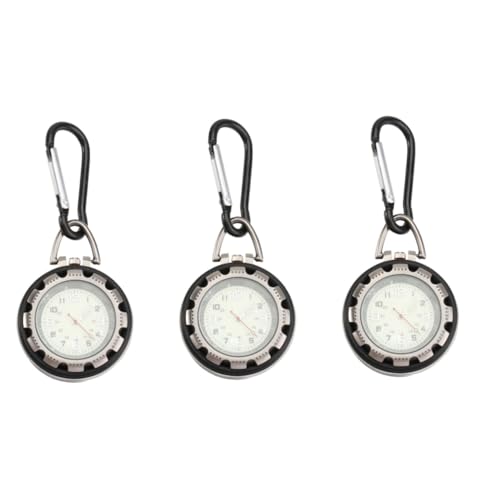GALPADA 3 Taschenuhr Backpacker-Clip-Uhr Gürteluhr Ansteckuhr Anschauen Benutze Die Tabelle Haar von GALPADA