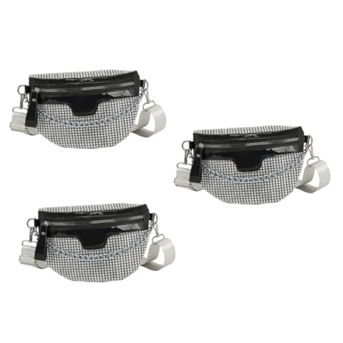 GALPADA 3 STK Helle Diamant-Gürteltasche Crossbody Bags crossbodytaschen Strass-Geldbörsen für Frauen Damen geldbörsen Umhängetasche für Damen Handytasche Bauchtasche Strasssteine Fräulein von GALPADA