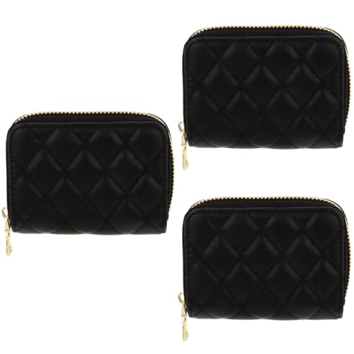 GALPADA 3stücke Multifunktionales Pu-Leder Kartenetui Großes Kapazitätsdesign Reißverschluss Für Münzen Geeignet Für Karten Und Bargeld Für Täglichen Gebrauch von GALPADA