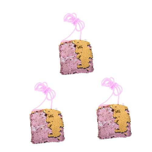 GALPADA 3stücke Pailletten Geldbörse Mini Kosmetiktasche Clutch Für Mädchen Stilvolles Portemonnaie Für Münzen Karten Und Kleine Persönliche Gegenstände von GALPADA
