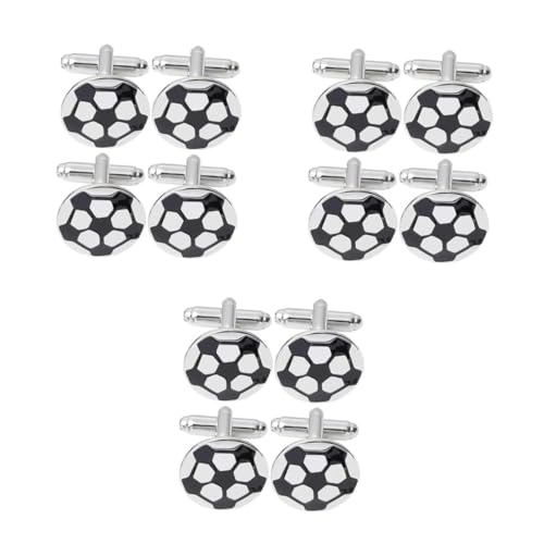 GALPADA 3 Sätze Fußball Manschettenknöpfe Fußballtor Manschettenknöpfe Metall Manschettenknöpfe Manschettenknöpfe Schmuck Fußballspieler Manschettenknöpfe Fußballtrainer 4 Stücke * 3 von GALPADA