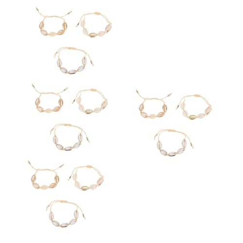 GALPADA 3 Sätze Gewebtes Muschel Armband Charme Schmuck Fußkettchen Halskette Strand Armbänder Muschel-Charm-Armband Muschelarmband Damenarmband Hülse 3 Stück * 3 von GALPADA