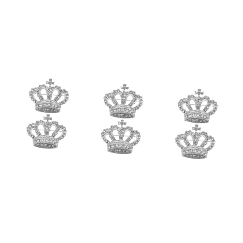 GALPADA 3 Sätze Kronenzirkonbrosche Dekorative Stifte Korsage Brosche Schal Brosche Strass-brosche Damen Brosche Kleid Brosche Kronenbrosche Brosche Für Kleid Legierung Silver 2 Stück * 3 von GALPADA