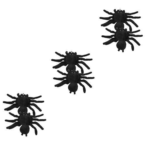 GALPADA 3 Sätze Spinnenbrosche Anhänger Plüsch-spinnenbrosche Niedliche Spinnenbrosche Stift Reize Halloween Deko Spinnenfänger Spinnen-anstecknadel Süße Spinnenbrosche Black 2 Stück * 3 von GALPADA