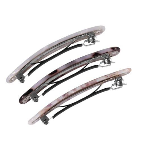 GALPADA 3 Stück Acetat Haarklammern Damen Langlebige Rutschfeste Haarspangen für Ponytail und Styling Modische Rechteckige Haarschmuck in Kirschblüte Kuhweiß Cremeweiß von GALPADA