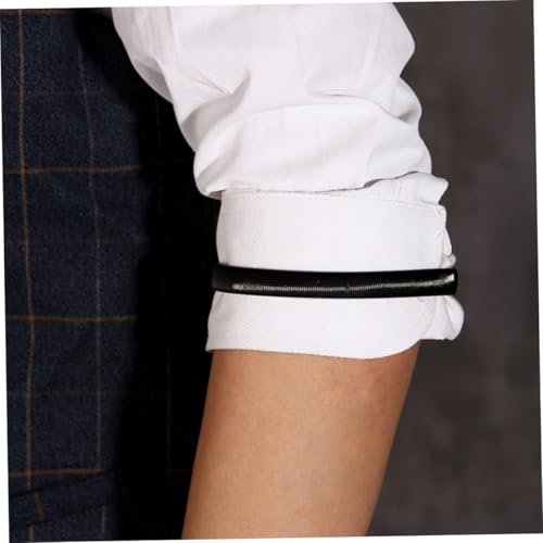 GALPADA 3 Stück Elastische Herren Armbänder Arm Manschetten Verstellbar Langlebig Leicht als Hemd Ärmel Deko für Barkeeper in Gold Roségold Schwarz von GALPADA