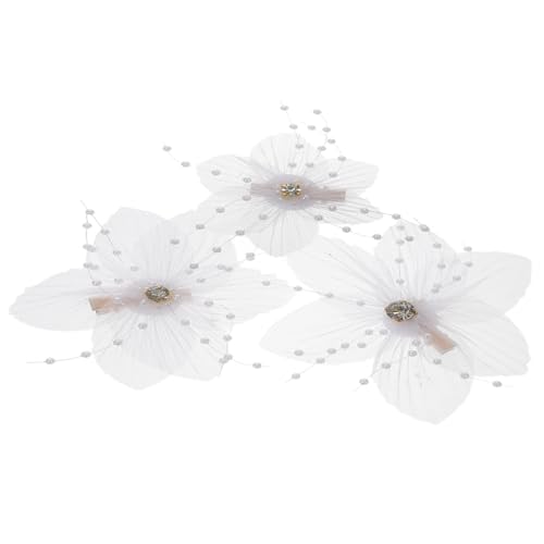 GALPADA 3 Stück Fairy Haarspangen mit Zarten Stoffblumen Leichte Haarklammern für Frauen Mädchen Dekorative Blüten Accessoires für Besonderen Anlass und Alltagslook von GALPADA