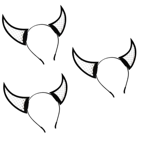 GALPADA 3 Stück Halloween Kostüm Teufelshorn Kostüm Teufelshorn Haarband Kostüm Horn Stirnband Weihnachts Stirnband Teufelshörner Cosplay Teufelshorn Haarspangen Weihnachts von GALPADA