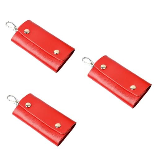 GALPADA 3stücke Casual Schlüsselhalter Aus Echtem Rindsleder Mit Ringhaken Multifunktionale Bauchtasche Für Männer Und Frauen Farben Zufällig Ausgewählt Für Organisation Ihrer von GALPADA