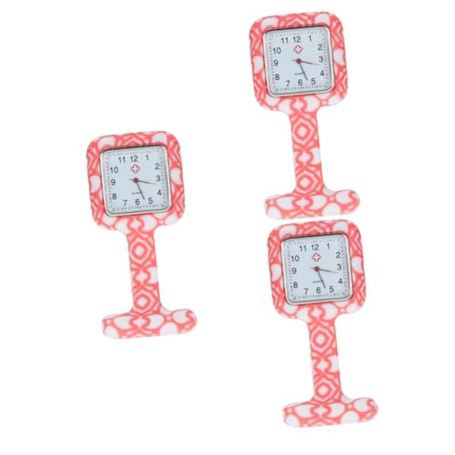 GALPADA 3 Stück Damenuhren Quadratische Armbanduhr Brustuhr Für Krankenschwestern Taschenuhr Im Fob-Stil Bedruckte Uhr von GALPADA