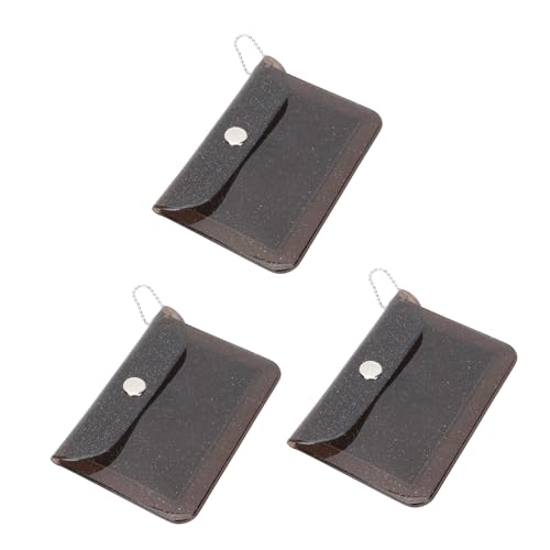 GALPADA 3 Stück Mini PVC Transparente Geldbörse mit Glitzer Teiliges Kompakte Karten und Münzaufbewahrungstasche für Damen Einfaches Design Praktisch und Tragbar für Alltag und Reise von GALPADA