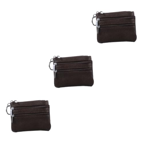 GALPADA 3 Stück Münzgeldbörse Tragbares Mini Beutel Handgefertigte Handtasche Kleingeldbörse Aus Rindsleder Münztasche wasserdichte Geldbörse Mehrzweck Aufbewahrungstasche von GALPADA