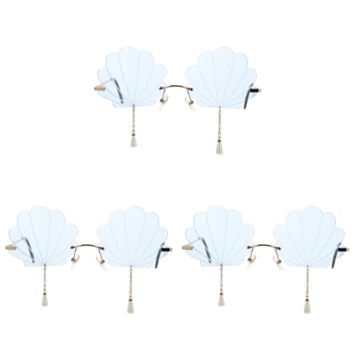 GALPADA 3stücke Modischer Shell-sonnenbrillen-hänger Mit Elegantem Design Für Streetshots Und Outdoor-aktivitäten Für Partys Shopping Und Reisen Stilvolles Accessoire Für Jeden von GALPADA