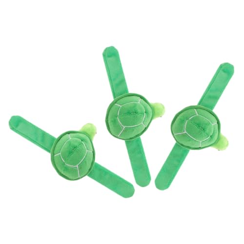 GALPADA 3stücke Schlagarmband Junge Mädchen Handgelenk Slap Bänder Plüsch Schildkröten Form Armbänder Party Geschenke Lustige Slap Bänder Für Erwachsene von GALPADA