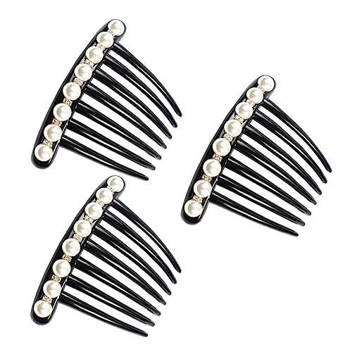 GALPADA 3 Stück Teiliges Antirutsch Perlen Haarkämme mit Kristallhaarnadel Haaraccessoires für und Mädchen Hochzeits Haarschmuck von GALPADA