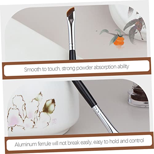 GALPADA 3 Stück Teiliges Augen Make Up Pinselset mit Abgewinkeltem Eyeliner Concealer und Augenbrauenpinsel Flexible Synthetische Borsten Ergonomischer Griff Präzise von GALPADA