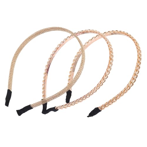 GALPADA 3 Stück Teiliges Eleganter Alloy Haarreifen mit Vintage Ketten design Modischer Haarschmuck für Damen und Mädchen für Braut Party und Festliche Anlässe von GALPADA