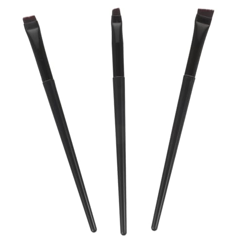 GALPADA 3 Stück Teiliges Eyeliner und Augenbrauenpinsel Präzise Dünne Pinsel mit Schwarzem Kunststoffgriff Leichtes Reise Make Up Zubehör Vielseitig Langlebig für Frauen von GALPADA