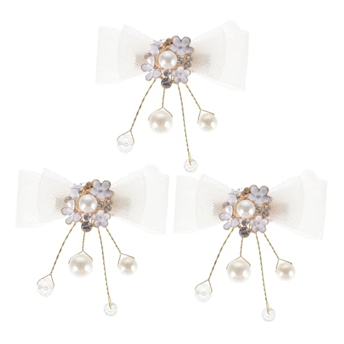 GALPADA 3 Stück Teiliges Haarschmuck für Mädchen Rutschfeste Haarspangen mit Schleifen Design Bunte Haarclips für Hochzeit Geburtstag und Festtagsfrisuren von GALPADA