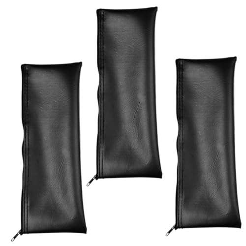GALPADA 3 Stück Teiliges Mikrofon PU Leder Tragetaschen mit Reißverschluss und Kordelzug Staubschutz Mikrofon Organizer für Kabellose Mikrofone Kompakt und Leicht für Reisen und von GALPADA
