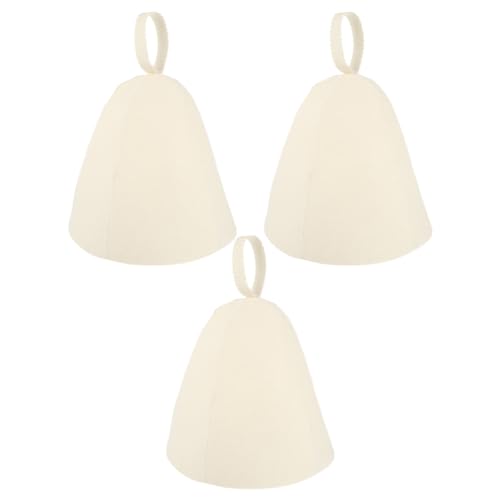 GALPADA 3 Stück Teiliges Sauna Hut aus Filz Wärmedämmung Tragbar für Damen und Herren für Dampfbäder Schützt Haare und Kopf vor Hitze für Reisen von GALPADA