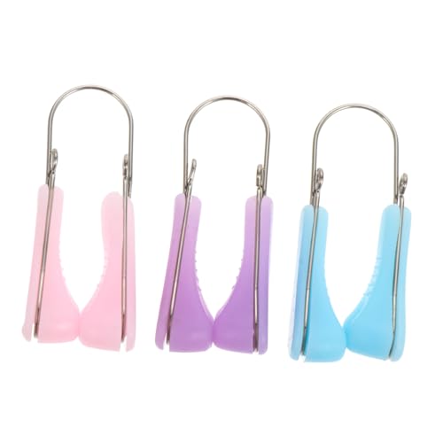 GALPADA 3 Stück Teiliges Silikon Nasenbrücken Korrekturset Nasenformer Beauty Clip Nasenlifting für Frauen und Männer Praktisches Sicheres Design Farbiges Rosa Blau von GALPADA