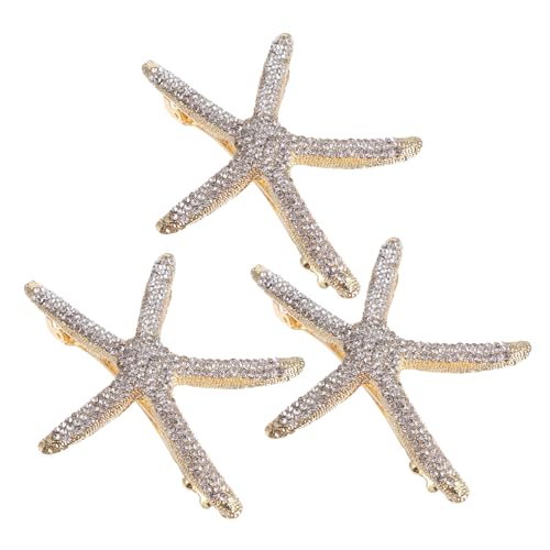 GALPADA 3 Stück Teiliges Strass haarklammern aus Legierung Vintage Haarschmuck für Mädchen Rutschfeste Haarnadeln mit Stern design Eleganter Haar accessoire für Party und Alltag von GALPADA