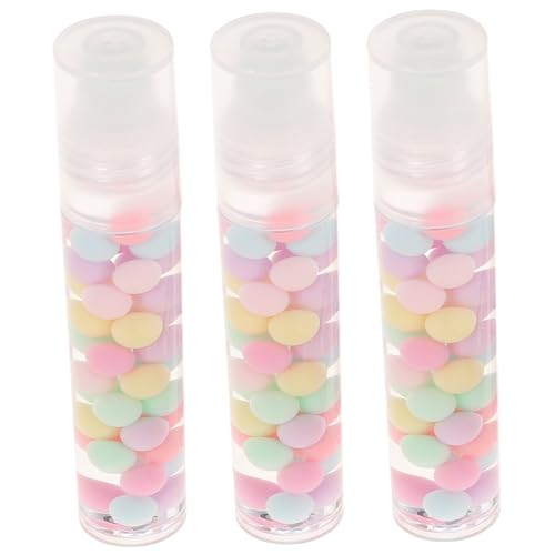 GALPADA 3 Stück Transparenter Lipgloss mit Pflegendem Lip Oil Farbloser Feuchtigkeitsspendender Lippenbalsam mit Farbkugel design Praktische Kosmetik für Frauen Hauttypen von GALPADA