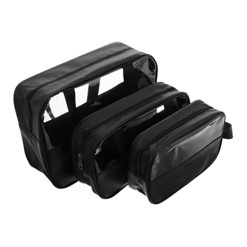 GALPADA 3 Stück Transparentes Teiliges Kulturtasche Set Damen mit Reißverschluss Wasserdichtes Reise Organizer Set in Verschiedenen Großer Multifunktionaler Kulturbeutel für Kosmetik und von GALPADA