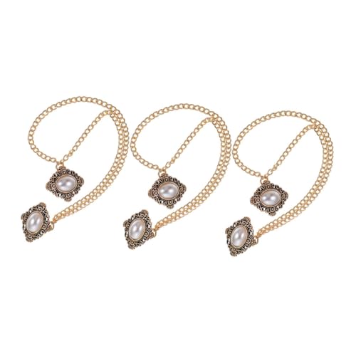 GALPADA 3 Stück Vintage Brosche mit Kette Kunstperle Stilvolle Anstecknadel für Anzug Hochzeiten Formelle Anlässe von GALPADA