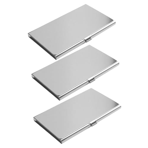 GALPADA 3 Stück Visitenkartenetui Teiliges Metall Business Card Case mit Elegantem Schlankem Design für Damen und Robust und Stilvoll Einfacher Zugriff Zeitloses Accessoire von GALPADA