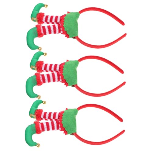 GALPADA 3 Stück Weihnachtliche Haarbänder Teiliges Leichte Flexible Kopfbänder mit Lustigem Weihnachtsdesign für Kinderfest Party Karneval Cosplay und Fotografie von GALPADA