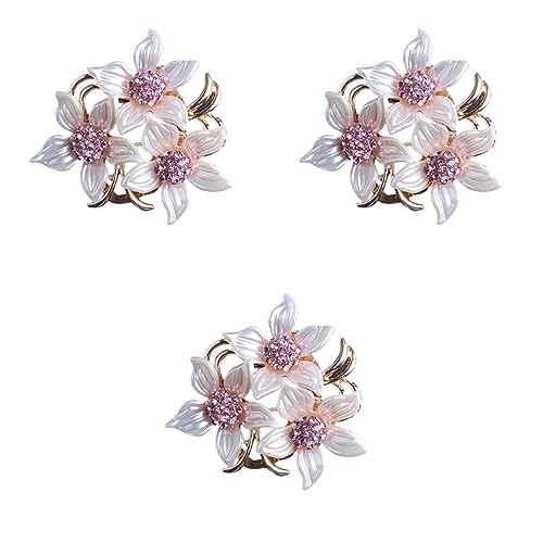GALPADA 3stücke Silk Scarf Brosche Für Frauen Elegante Blumenbrosche Mit Stabiler Anstecknadel Für Schals Und Kleidung Für Besondere Anlässe Wie Hochzeiten Und Geburtstage von GALPADA