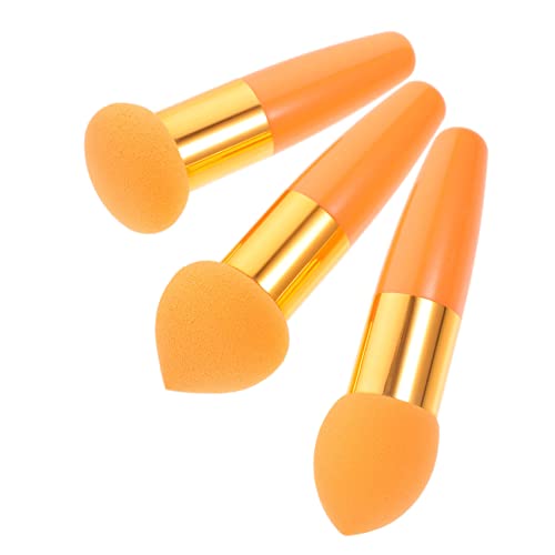 GALPADA 3 Teiliges Beauty Stift Set Kleiner Make Up Schwamm Make Up Schwämme Für Foundation Pilzstift Foundation Schwamm Puder Auf Dem Stick Make Up Haut Weiches Verblenden von GALPADA