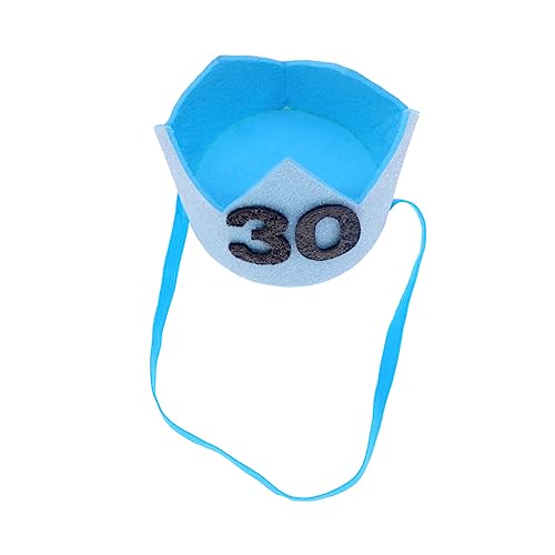 GALPADA 30 Geburtstagskrone Geburtstagsfeier Krone Kronenhut Jubiläumskronen Prinzessin Geburtstag Tiara Glitzernder Kopfschmuck Geburtstagsparty-dekoration Geburtstag Kopfschmuck Blue von GALPADA