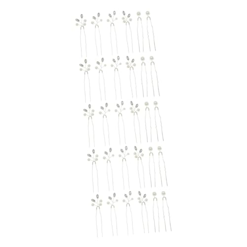 GALPADA 30 Stück Per Hand Eingesetzter Perlenkamm Hochzeit Haarspange Perlen Hochzeit Haarschmuck Perlen Haarspange Hochzeit Haarschmuck Für Bräute Strass Haarnadeln Braut Kopfschmuck von GALPADA
