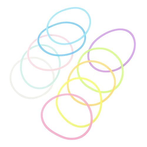 GALPADA 30 Stück Silikonarmbänder Neon Haargummis und Armbänder Leuchtende Silikonbänder für Mädchen Dehnbar und Schonend für Frisuren Modisches Accessoire von GALPADA