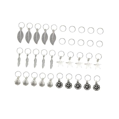 GALPADA 35 Stück Teiliges Haarschmuck aus Metall Runde Dreadlocks Manschetten Muschelform Leichte Dekorative Haarringe für Zöpfe und Dreadlocks Langlebige Haar Tubes für Stilvolles von GALPADA