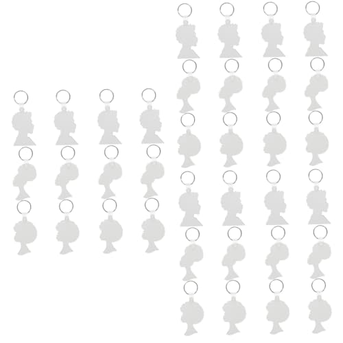 GALPADA 36stücke Afro Sublimation Schlüsselanhänger Leere MDF Schlüsselringe Für Bastelprojekte Für Personalisierte Designs Und Kreative von GALPADA