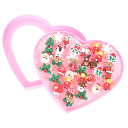 GALPADA 36 Stück Teiliges Cartoon Finger Ring für Kleine Tragbare Weihnachtsringe Festliche Finger Props Lustiges Partyspielzeug und für Mädchen und Jungen von GALPADA