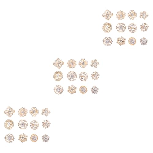 GALPADA 36stücke Teiliges Blüten-kristall-broschen Für Damen Modische Alloy-anstecker Für Kleidung Goldene Und Weiße Diamanten Für Hochzeiten Partys Und Geschenkideen von GALPADA