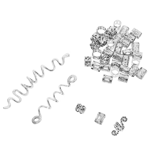 GALPADA 38 Stück Teiliges Dreadlock Schmuck Haarschmuck Haarmanschetten Spiralförmige Haarclips für Zöpfe und Dreadlocks Vielseitige Haar Accessoires für Braids Ponytails Hochzeit und von GALPADA