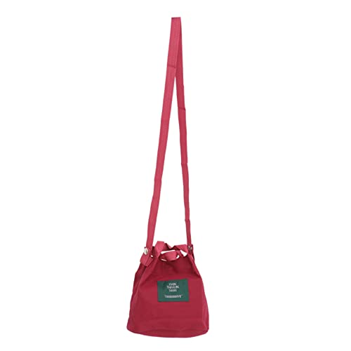 GALPADA 3St Leinentasche Einkaufstasche für Frauen Leinwand Damen Freizeittasche ästhetische Tragetasche - Canvas Tasche Beuteltasche Handtasche aus Segeltuch tragbar Eimertasche Kind rot von GALPADA
